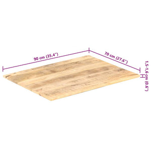 vidaXL Tabletop Solid Mango Wood 15-16 mm 90x70 cm