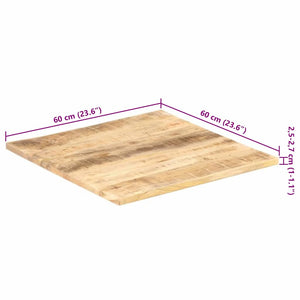 vidaXL Tabletop Solid Mango Wood 25-27 mm 60x60 cm