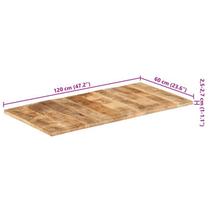 vidaXL Solid Mango Wood Tabletop 25-27 mm 120x60 cm