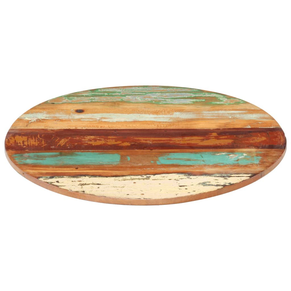 vidaXL Tabletop Round 50 cm 15-16 mm Solid Reclaimed Wood