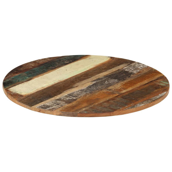 vidaXL Tabletop Round 60 cm 15-16 mm Solid Reclaimed Wood
