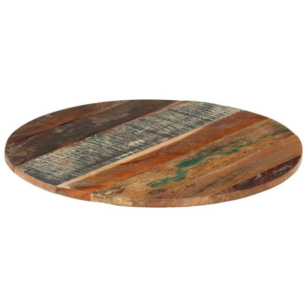 vidaXL Tabletop Round 60 cm 15-16 mm Solid Reclaimed Wood
