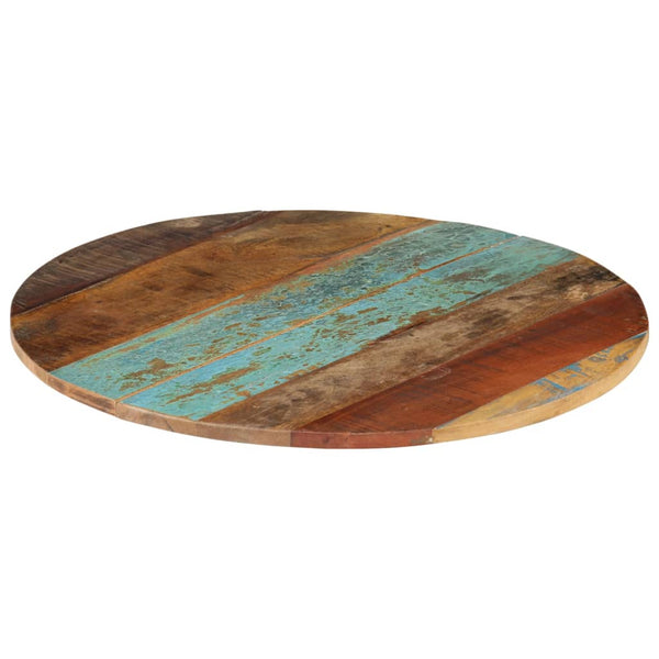 vidaXL Tabletop Round 60 cm 15-16 mm Solid Reclaimed Wood