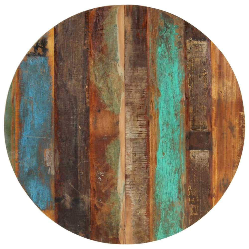vidaXL Tabletop Round 80 cm 15-16 mm Solid Reclaimed Wood