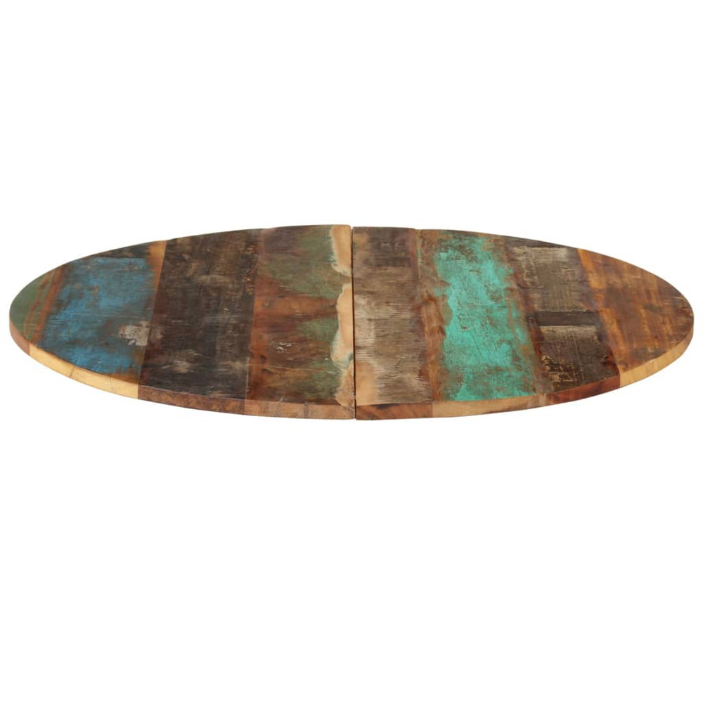 vidaXL Tabletop Round 80 cm 15-16 mm Solid Reclaimed Wood