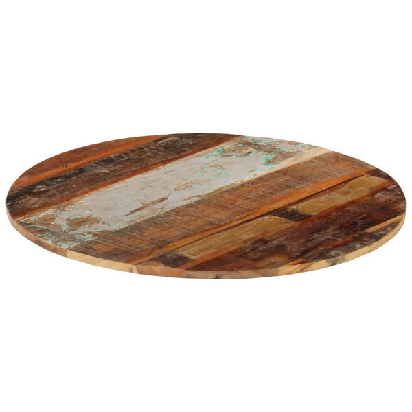 vidaXL Tabletop Round 80 cm 15-16 mm Solid Reclaimed Wood