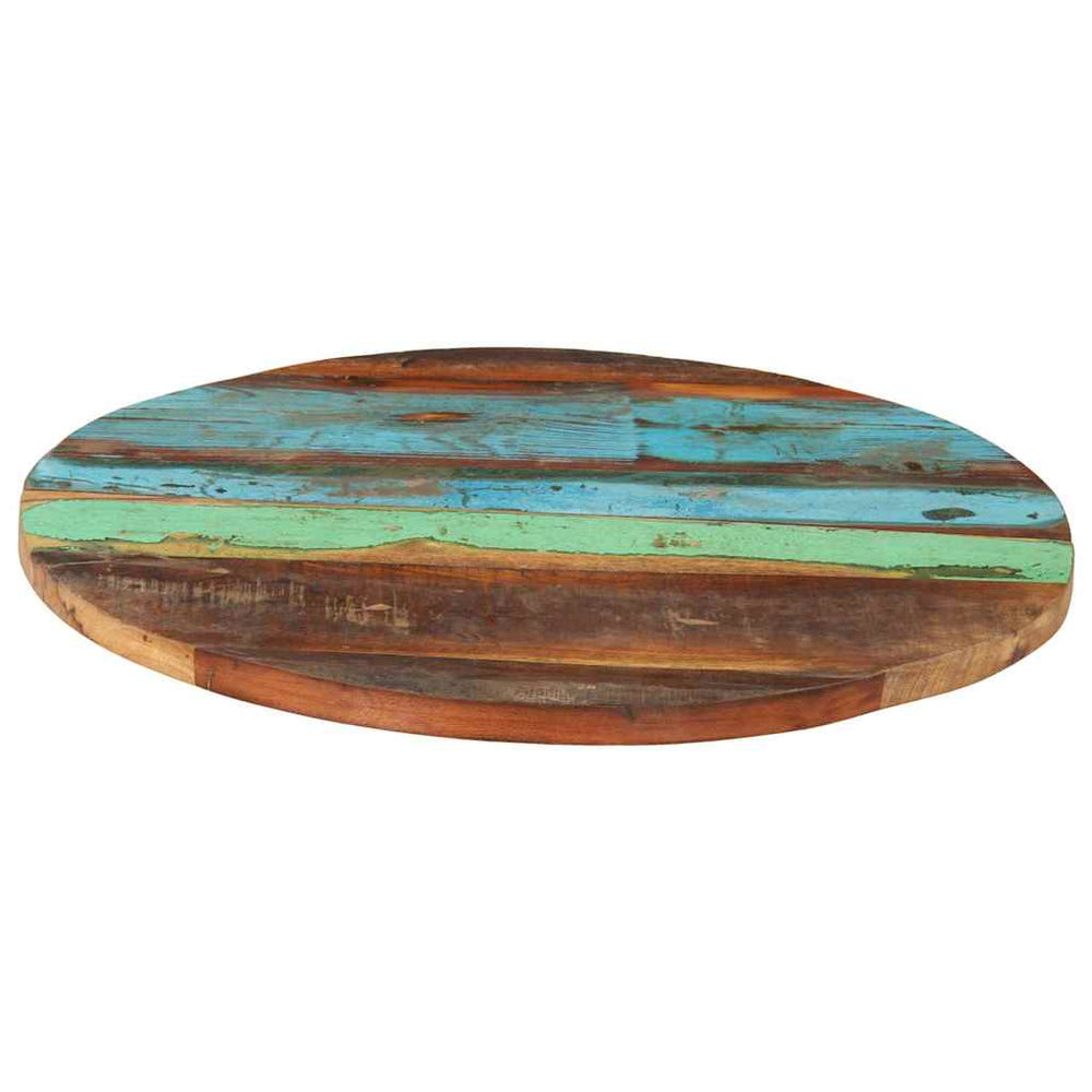vidaXL Tabletop Round 60 cm 25-27 mm Solid Reclaimed Wood