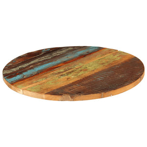 vidaXL Tabletop Round 60 cm 25-27 mm Solid Reclaimed Wood