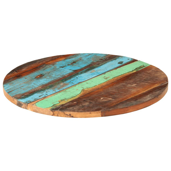 vidaXL Tabletop Round 60 cm 25-27 mm Solid Reclaimed Wood