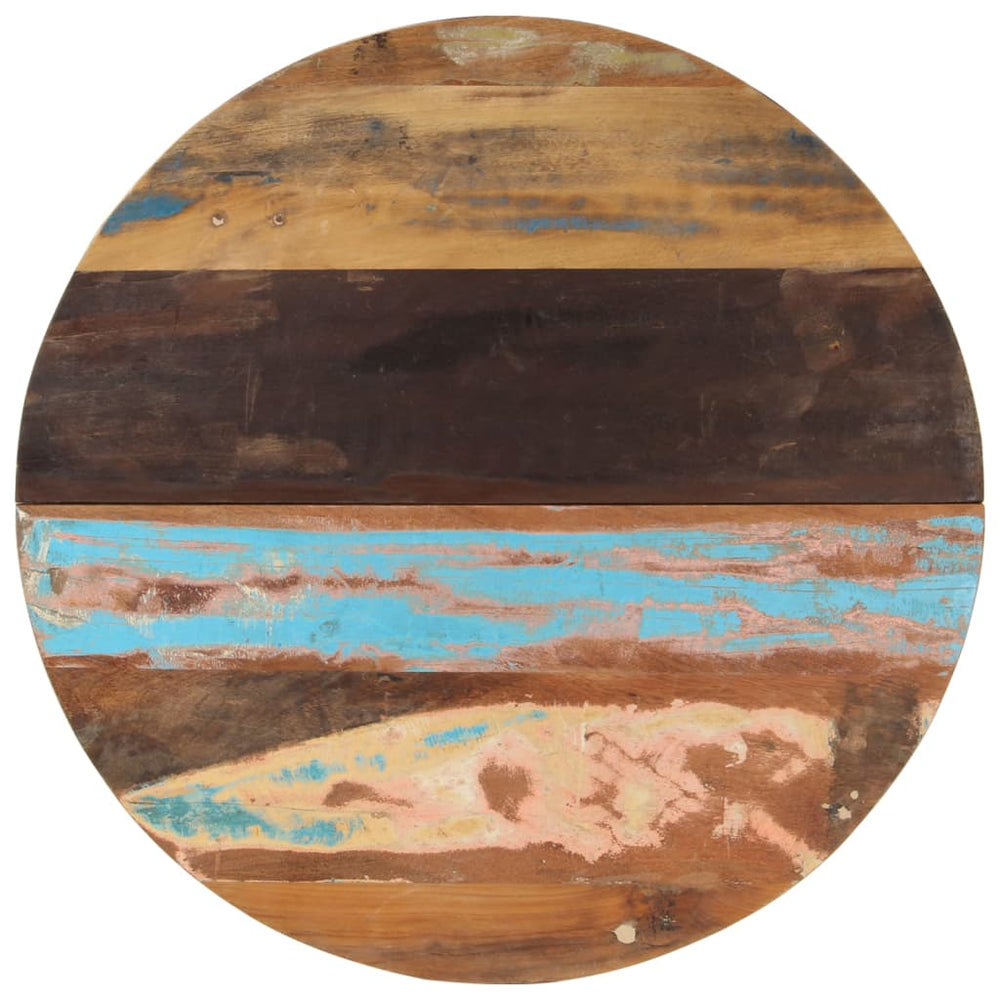 vidaXL Tabletop Round 80 cm 25-27 mm Solid Reclaimed Wood