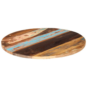 vidaXL Tabletop Round 80 cm 25-27 mm Solid Reclaimed Wood