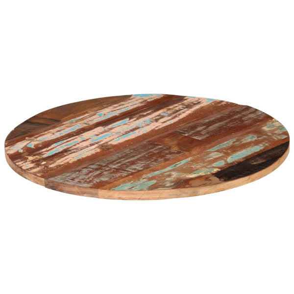 vidaXL Tabletop Round 80 cm 25-27 mm Solid Reclaimed Wood