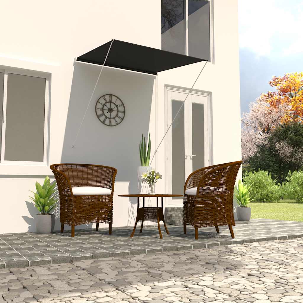 Einziehbare Markise 100×150 cm Anthrazit