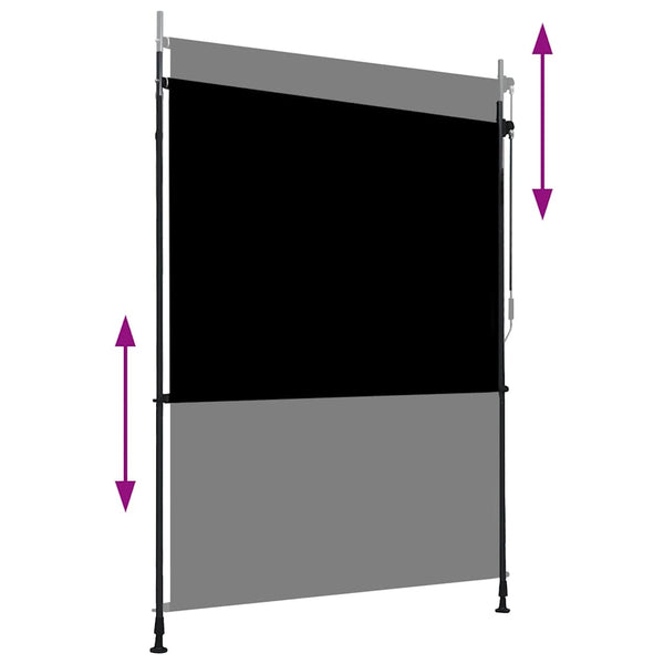 vidaXL Outdoor Roller Blind 150 x 270 cm Anthracite