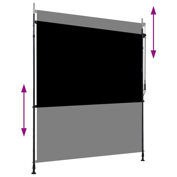 vidaXL Outdoor Roller Blind 200 x 270 cm Anthracite