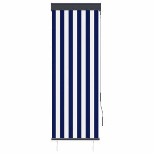 vidaXL Outdoor Roller Blind 60 x 250 cm Blue and White