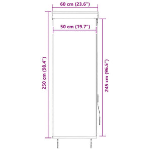 vidaXL Outdoor Roller Blind 60 x 250 cm Blue and White