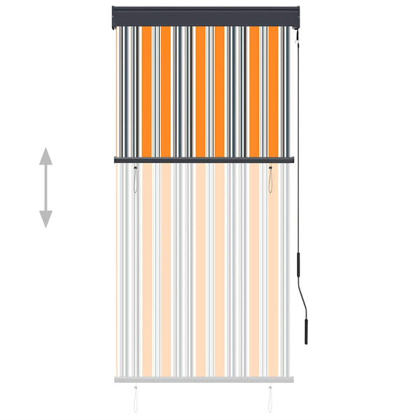 vidaXL Outdoor Roller Blind 80 x 250 cm Yellow and Blue
