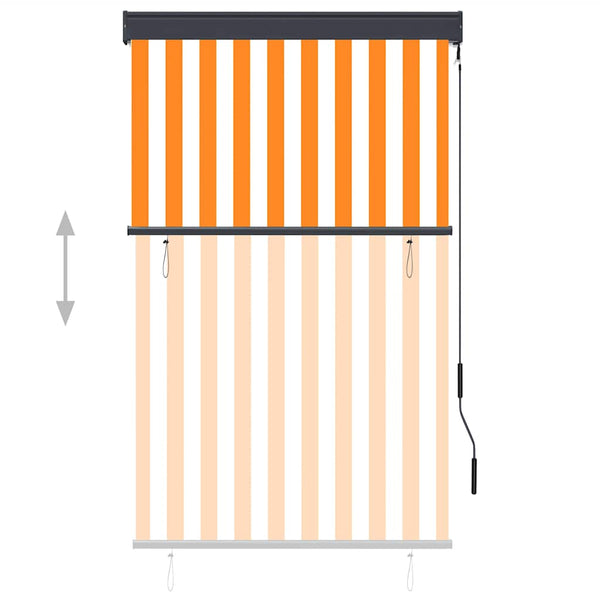 vidaXL Outdoor Roller Blind 100 x 250 cm White and Orange