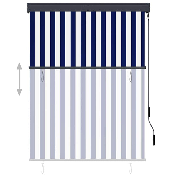 vidaXL Outdoor Roller Blind 120 x 250 cm Blue and White