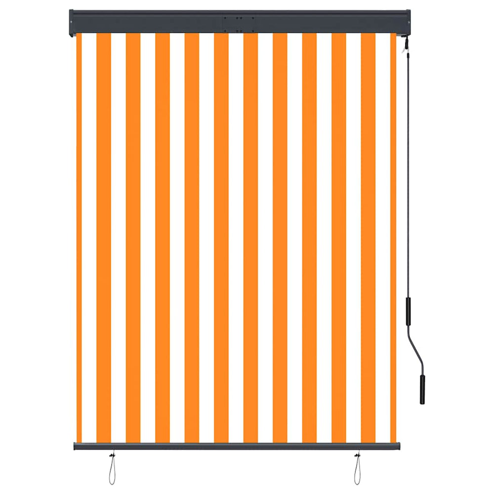 vidaXL Outdoor Roller Blind 120 x 250 cm White and Orange
