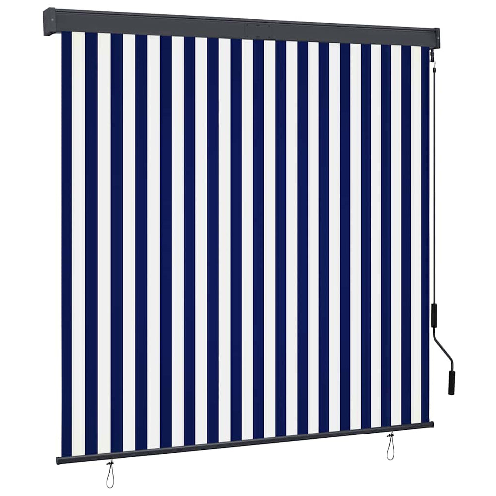 vidaXL Outdoor Roller Blind 160x250 cm Blue and White