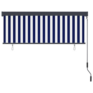 vidaXL Outdoor Roller Blind 160x250 cm Blue and White