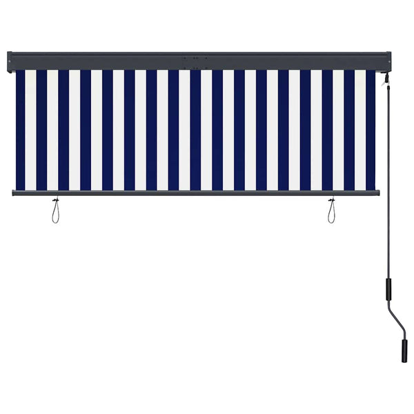 vidaXL Outdoor Roller Blind 160x250 cm Blue and White