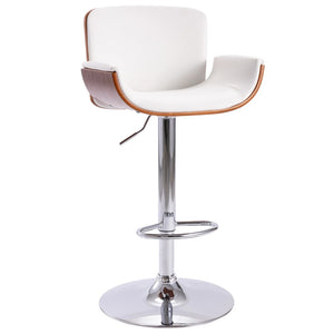 vidaXL Bar Stool White Faux Leather