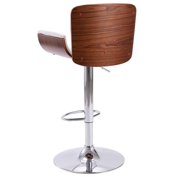 vidaXL Bar Stool White Faux Leather
