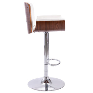vidaXL Bar Stool White Faux Leather
