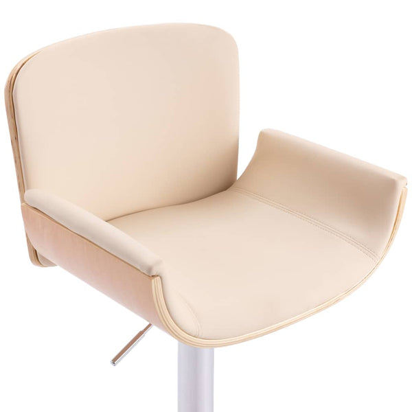 vidaXL Bar Stool Cream Faux Leather