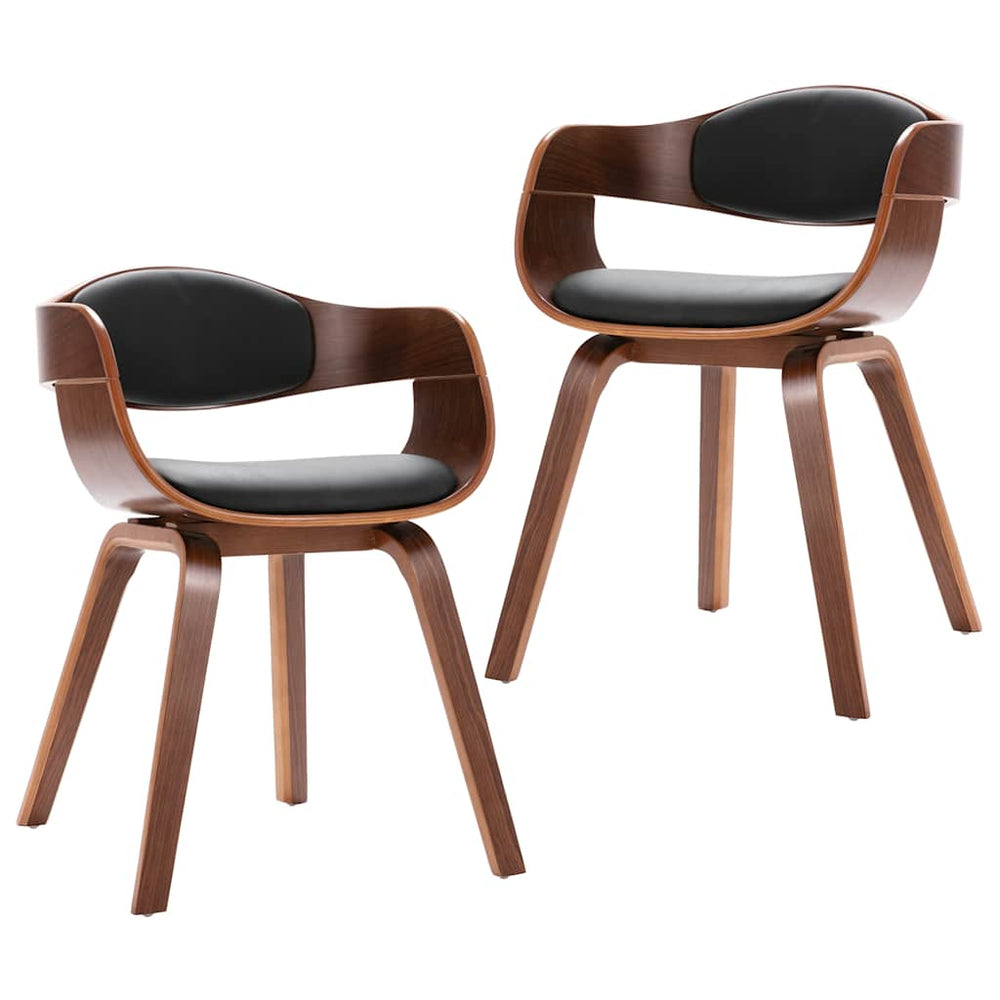 vidaXL Dining Chairs 2 pcs Bentwood and Faux Leather