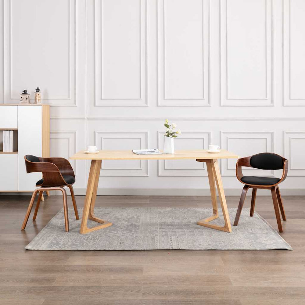 vidaXL Dining Chairs 2 pcs Bentwood and Faux Leather