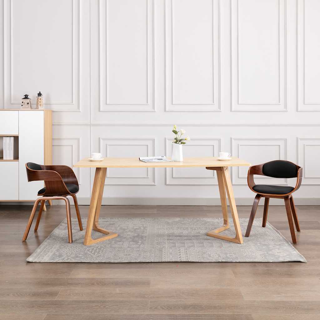 vidaXL Dining Chairs 2 pcs Bentwood and Faux Leather