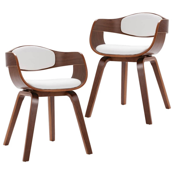 vidaXL Dining Chairs 2 pcs Bentwood and Faux Leather