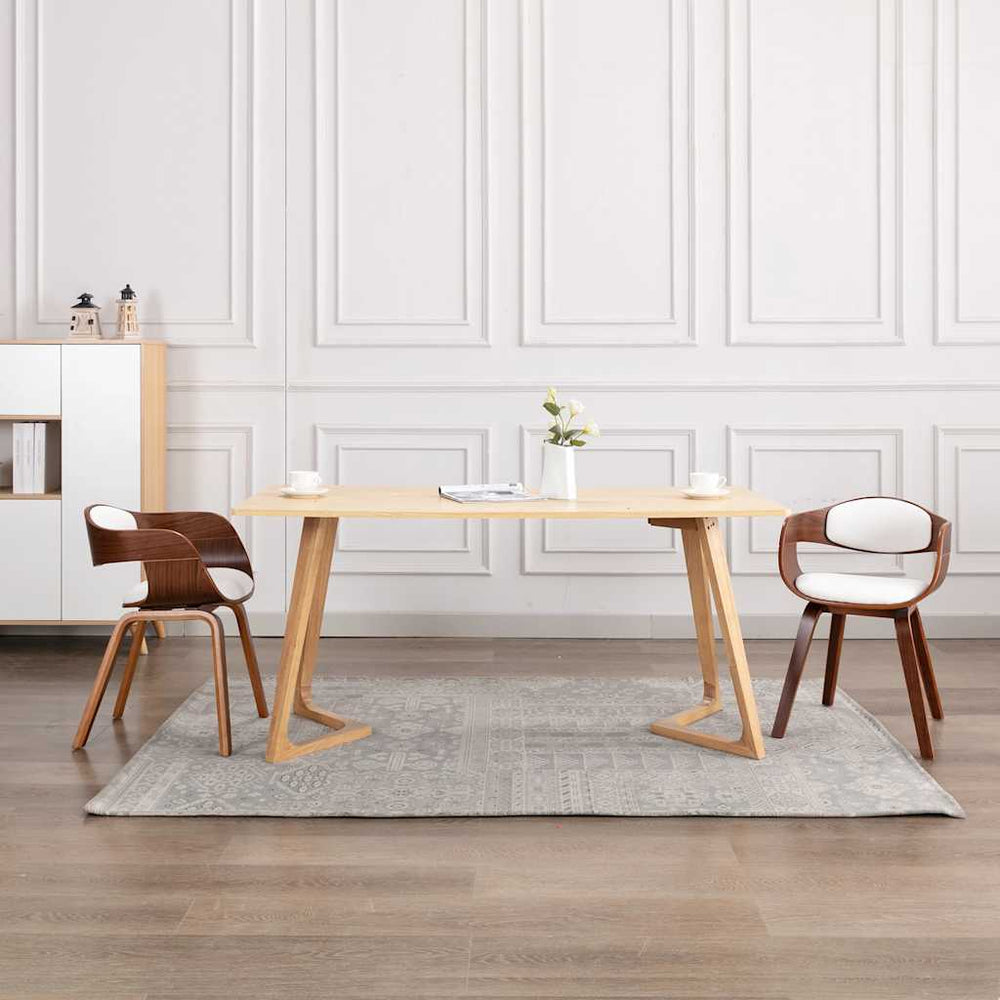 vidaXL Dining Chairs 2 pcs Bentwood and Faux Leather