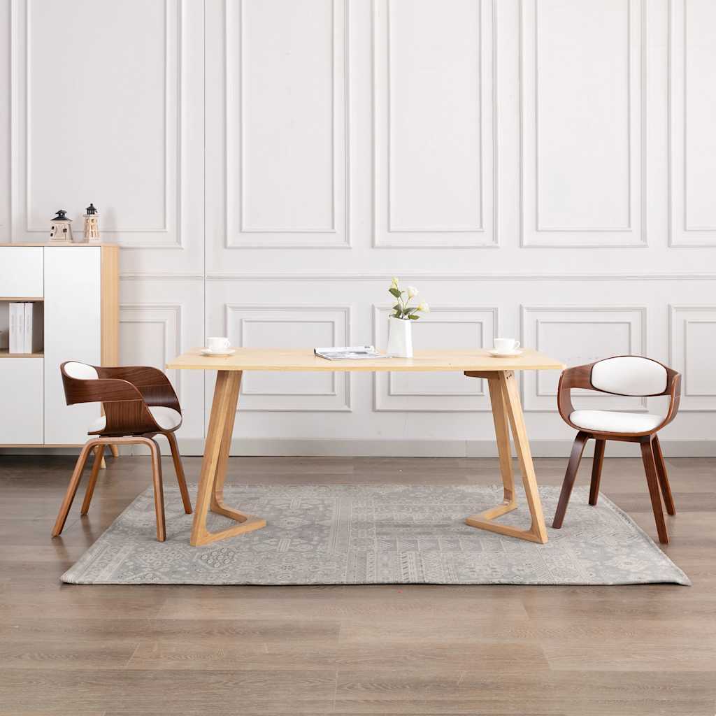 vidaXL Dining Chairs 2 pcs Bentwood and Faux Leather