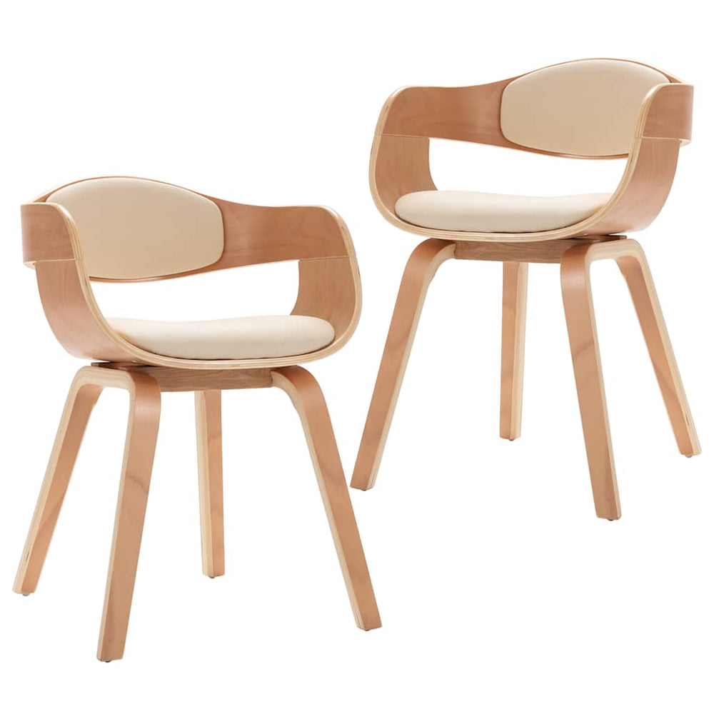vidaXL Dining Chairs 2 pcs Bentwood and Faux Leather