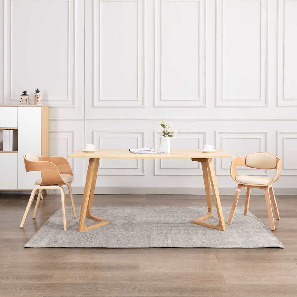 vidaXL Dining Chairs 2 pcs Bentwood and Faux Leather