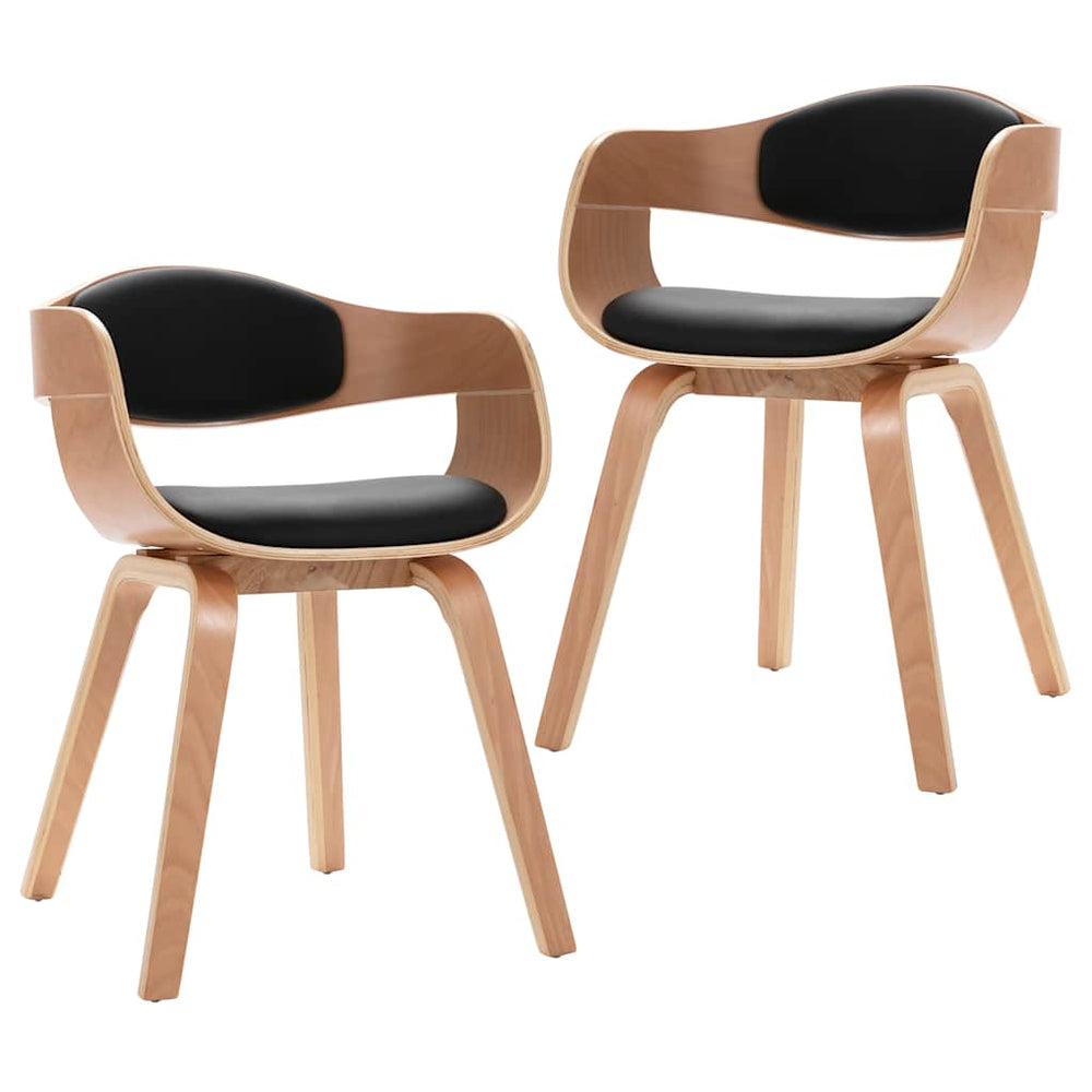 vidaXL Dining Chairs 2 pcs Bentwood and Faux Leather