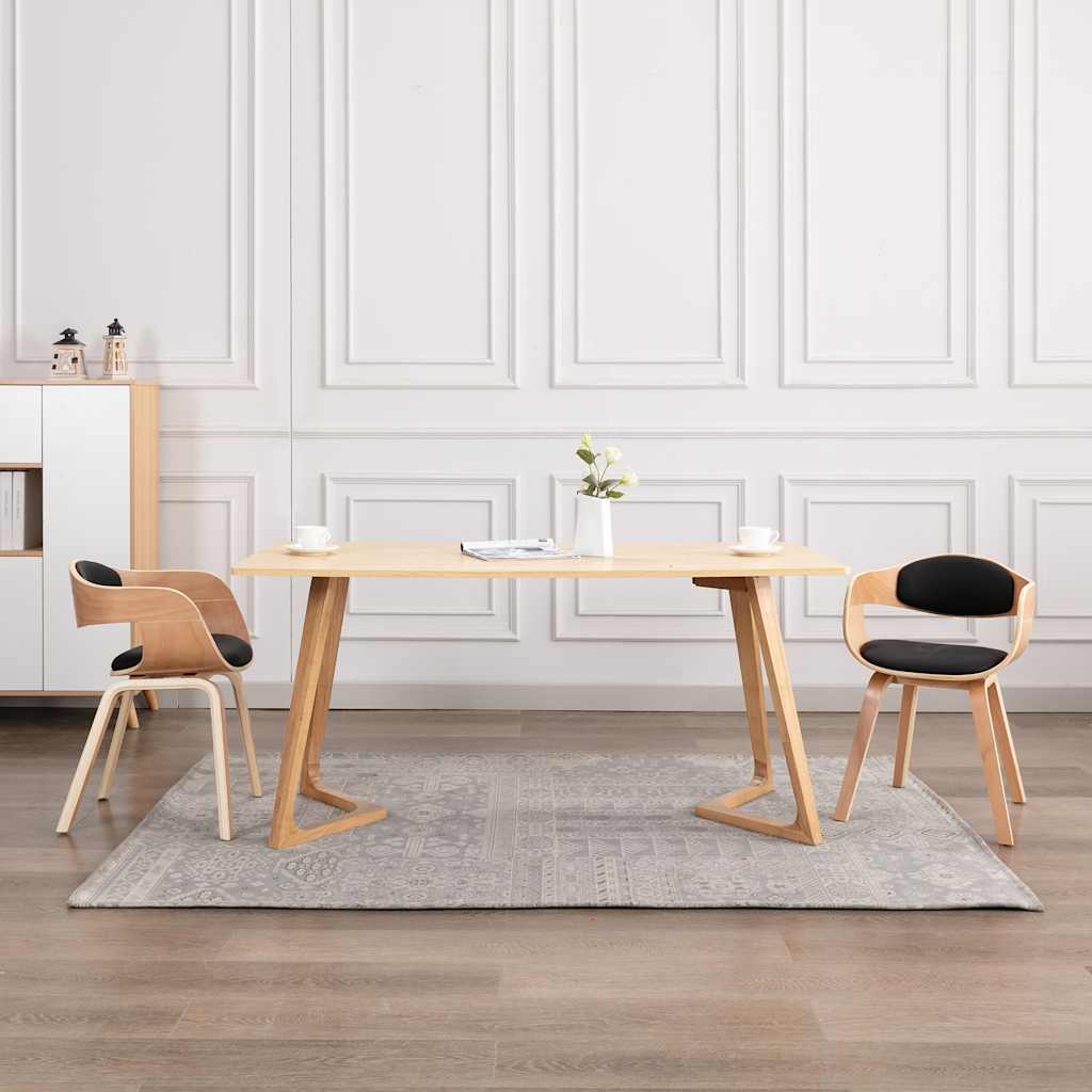 vidaXL Dining Chairs 2 pcs Bentwood and Faux Leather