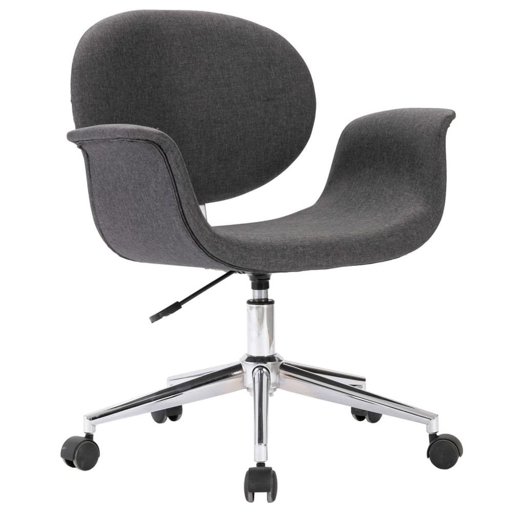 vidaXL Swivel Dining Chair Grey Fabric