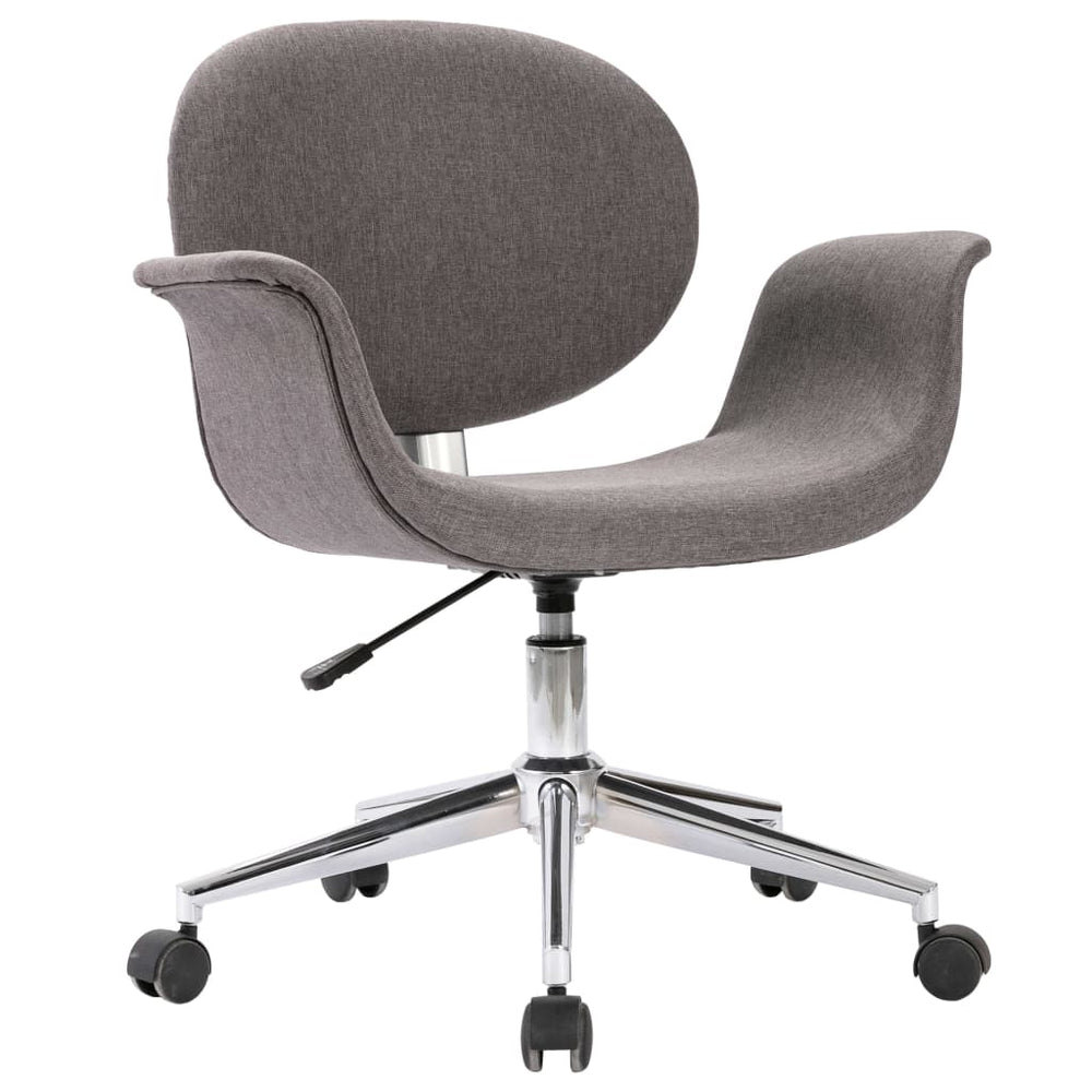 vidaXL Dining Chair Swivel Grey Fabric