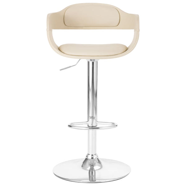 vidaXL Bar Stool White Faux Leather