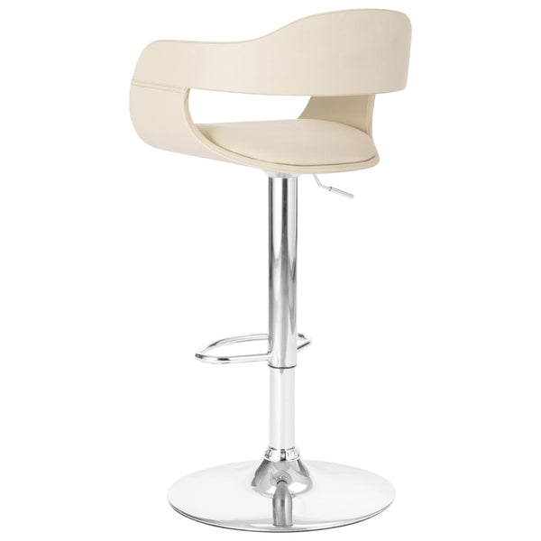 vidaXL Bar Stool White Faux Leather