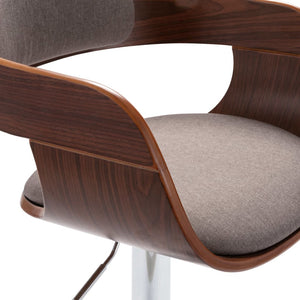 vidaXL Bar Stool Plywood and Taupe Fabric