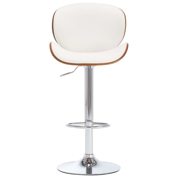 vidaXL Bar Stool White Faux Leather