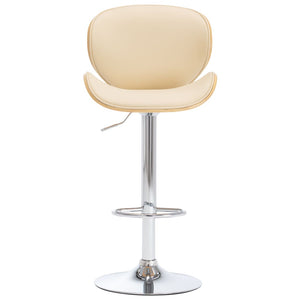 vidaXL Bar Stool Cream Faux Leather
