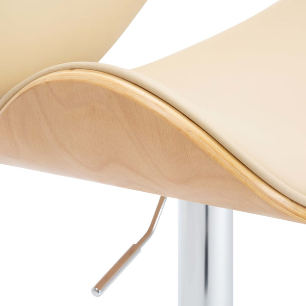 vidaXL Bar Stool Cream Faux Leather